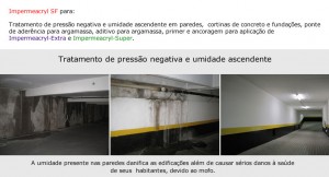 Tratamento de pressão negativa e umidade ascendente